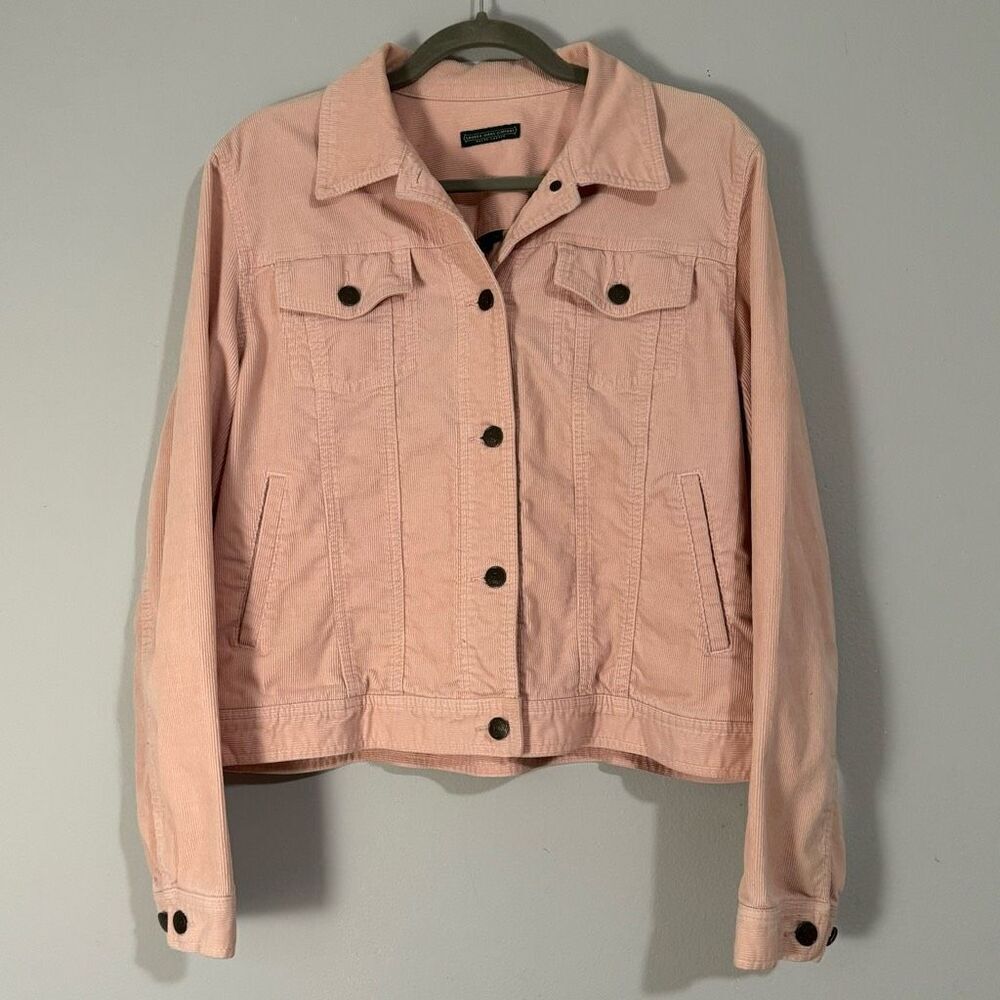 Lauren Jeans Company Ralph Lauren Pink Cotton Corduroy Jacket L - Picture 1 of 6